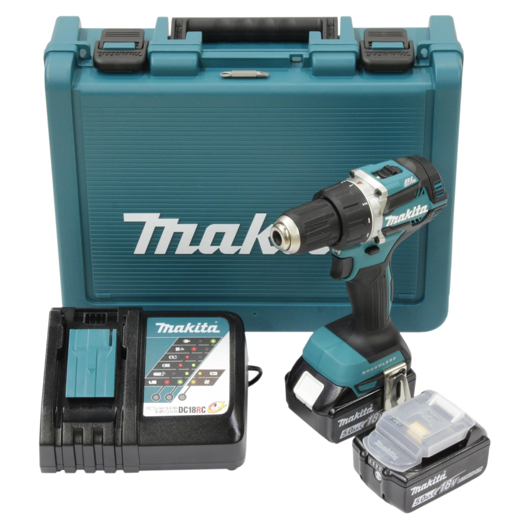 Makita DDF484RTE Akku-Bohrschrauber 18V / 5,0 Ah, 2 Akkus + Ladegerät im Koffer Drill / 2 x battery