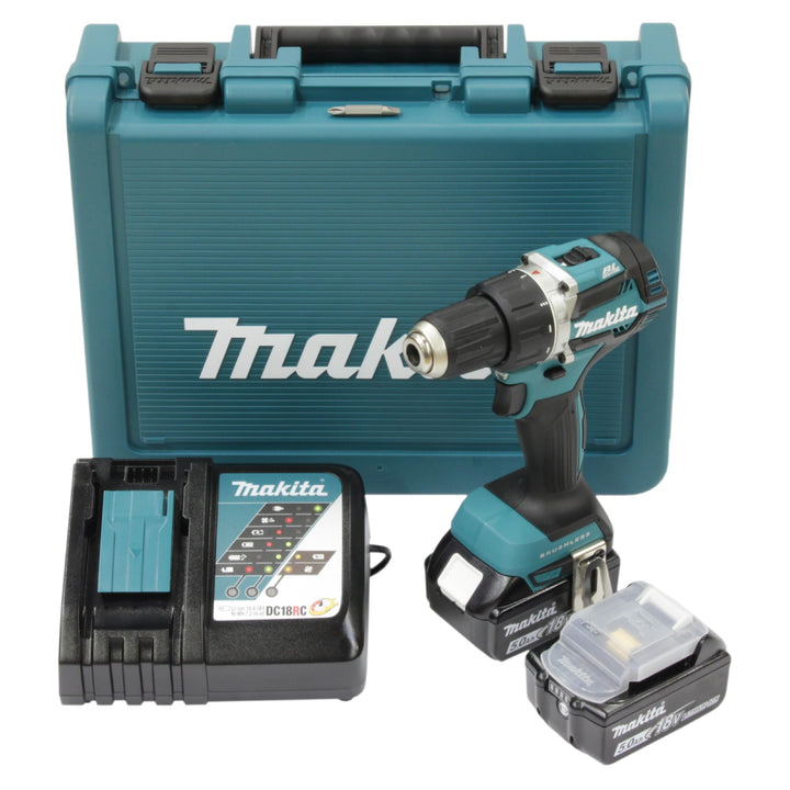 Makita DDF484RTE Akku-Bohrschrauber 18V / 5,0 Ah, 2 Akkus + Ladegerät im Koffer Drill / 2 x battery