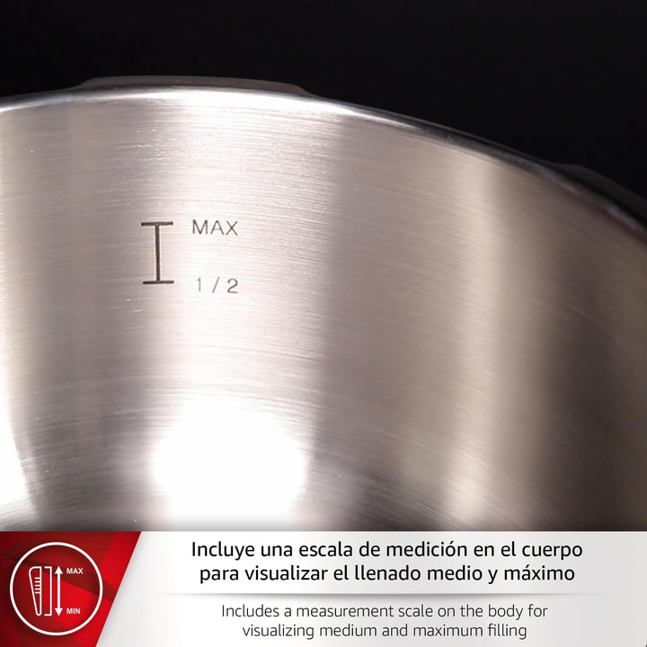 Magefesa EasyClick – Schnellkochtopf 4 + 6 Liter, Edelstahl 18/10, Einfaches Öffnungssystem, Für all