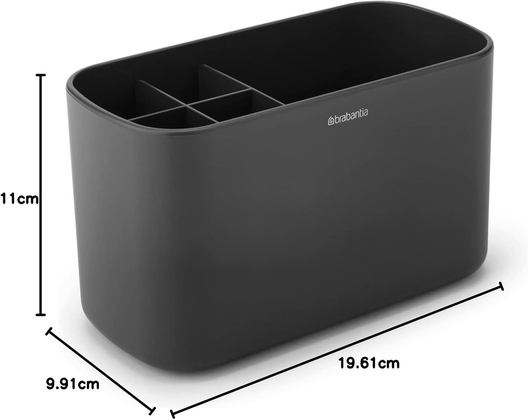 Brabantia Renew Collection Badezimmer-Caddy, Kunststoff, Dunkelgrau, Einheitsgrösse, Dunkelgrau
