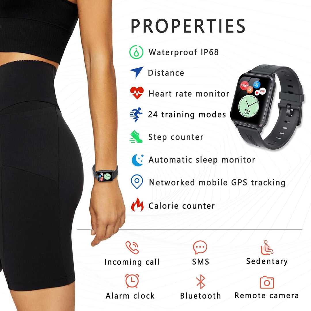 SUPBRO Smartwatch, Fitness Armband Tracker Touch Screen Uhr Wasserdicht IP68 Armbanduhr Smart Watch