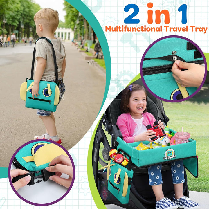 Joujou 2 In 1 Kinder Reisetisch, Roboter-Rucksack Abnehmbarer Multifunktionaler, Auto Kinder Knietab