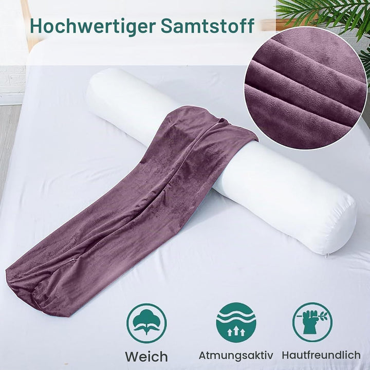 Body Pillow for Adults, Full Body Pilllow for Sleeping, Long Round Cervical Pillow, Bolster Side Sle