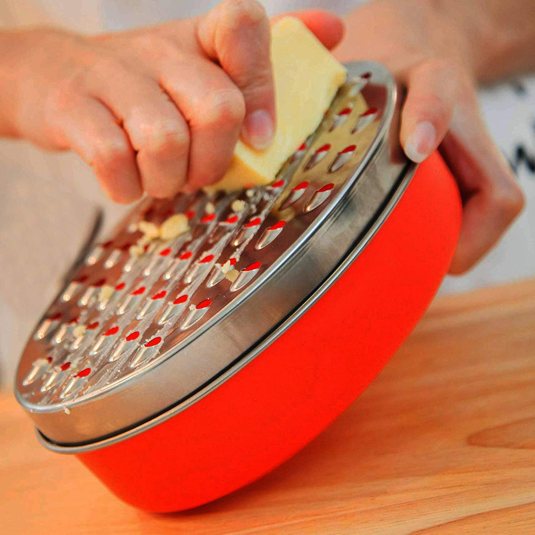 Käsereibe, Zitronenschaber mit Aufbewahrungsbehälter und Deckel, perfekt für harten Parmesan oder we