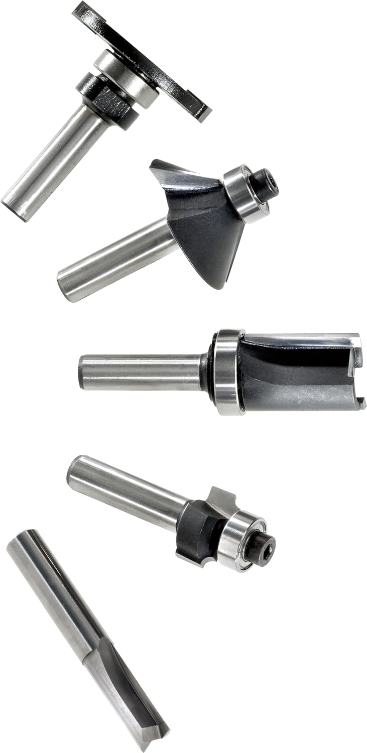 Festool Fräserbox Box-OF HW S8 Mix (mit Bündigfräser, Dübelbohrer, Nutfräser mit Bohrschneider, Abru