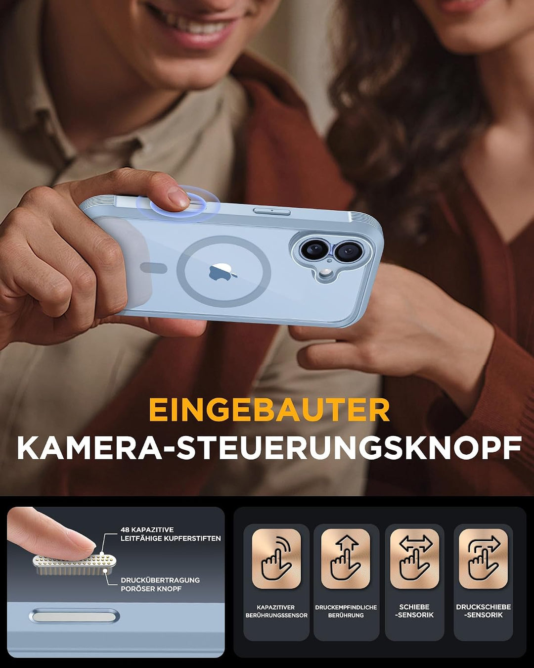 Miracase für iPhone 17 Hülle mit Sichtschutz,360 Grad Komplettschutz,Magsafe,Arbeit,Outdoor HandyHül