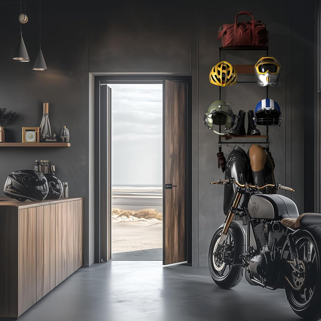 Helm Halterung-Motorradhelm Halterung Wand 4er Set, Motorradhalterung Plattenständer Display Organiz