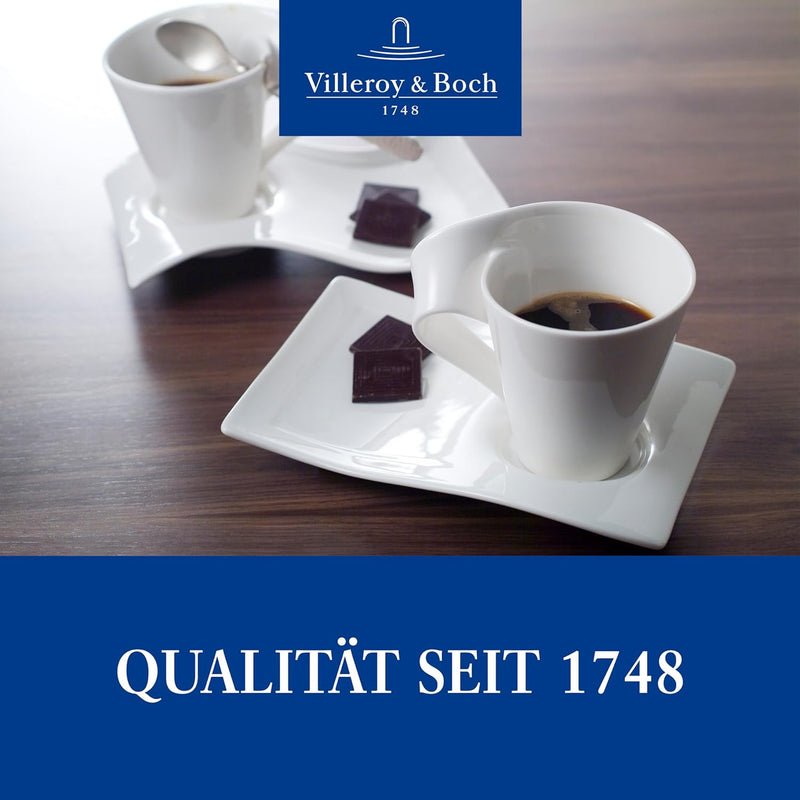 Villeroy und Boch - NewWave Caffè Kaffeetassen-Set, 6 tlg., eleganter Kaffeegenuss, Premium Porzella