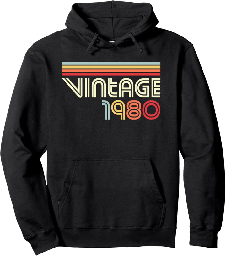 Vintage 1980 40. Geburtstag Geschenk Vintage Jahrgang Pullover Hoodie