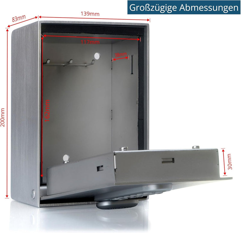 masunt Schlüsseltresor 2120 E Code | Innovative Online-Codevergabe aus der Ferne | elektronischer Sc