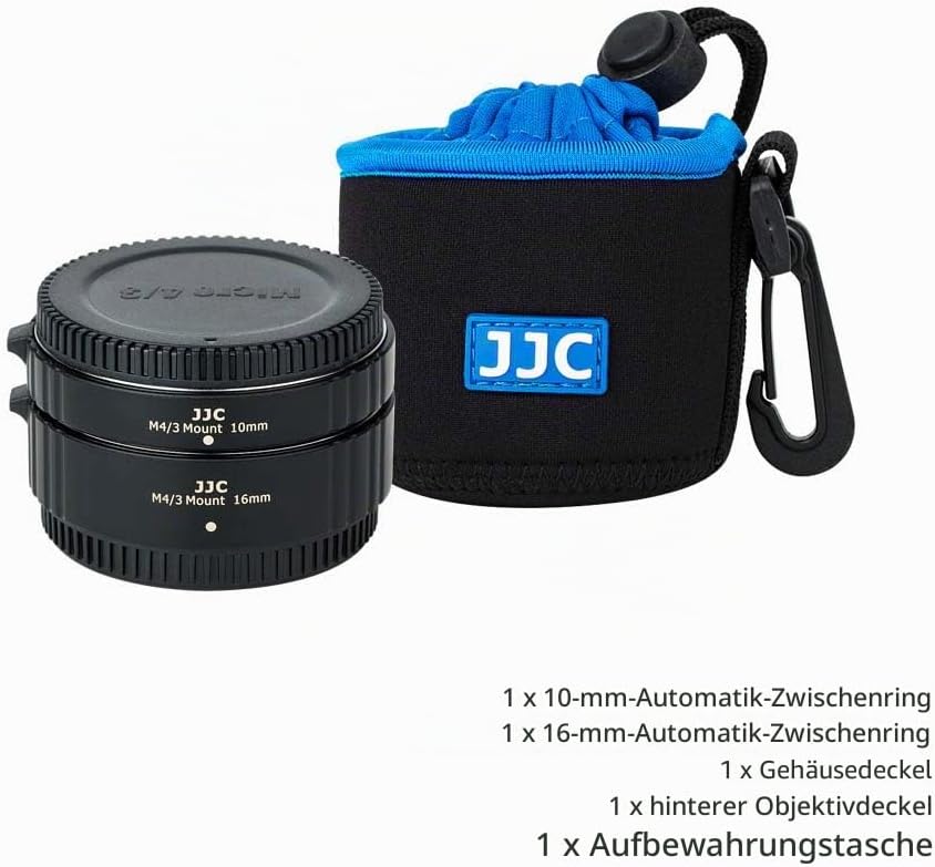 JJC Autofokus AF Zwischenringe 10MM 16MM für Olympus OM-1 E-M5 III E-M1X E-M10 III E-PL9 E-PL8 E-PL7