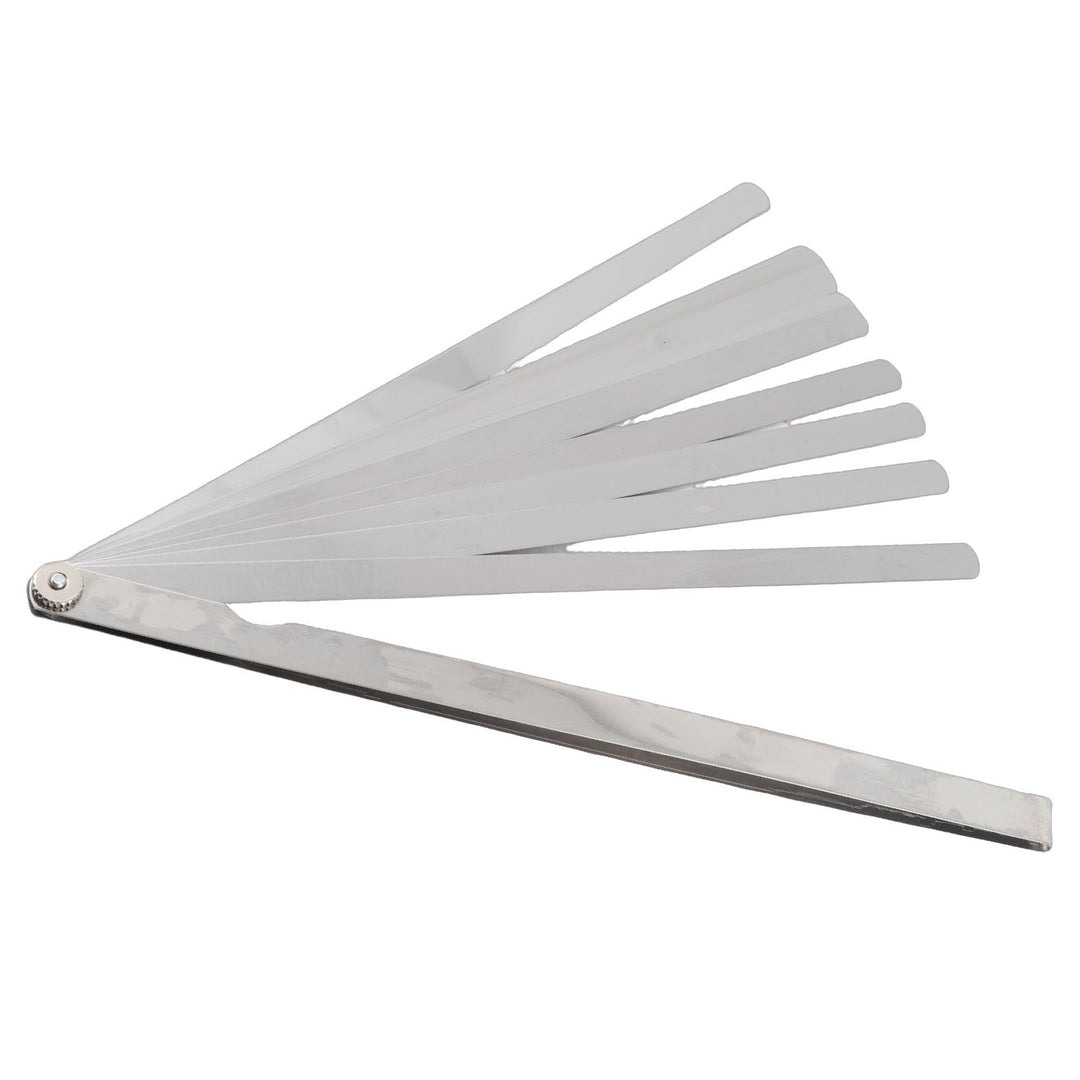 Fafeicy 300mm Gap Fühlerlehre mit 17 Messklingen, 0.02-1mm Dicke Edelstahl-Messwerkzeug, Drehbares u