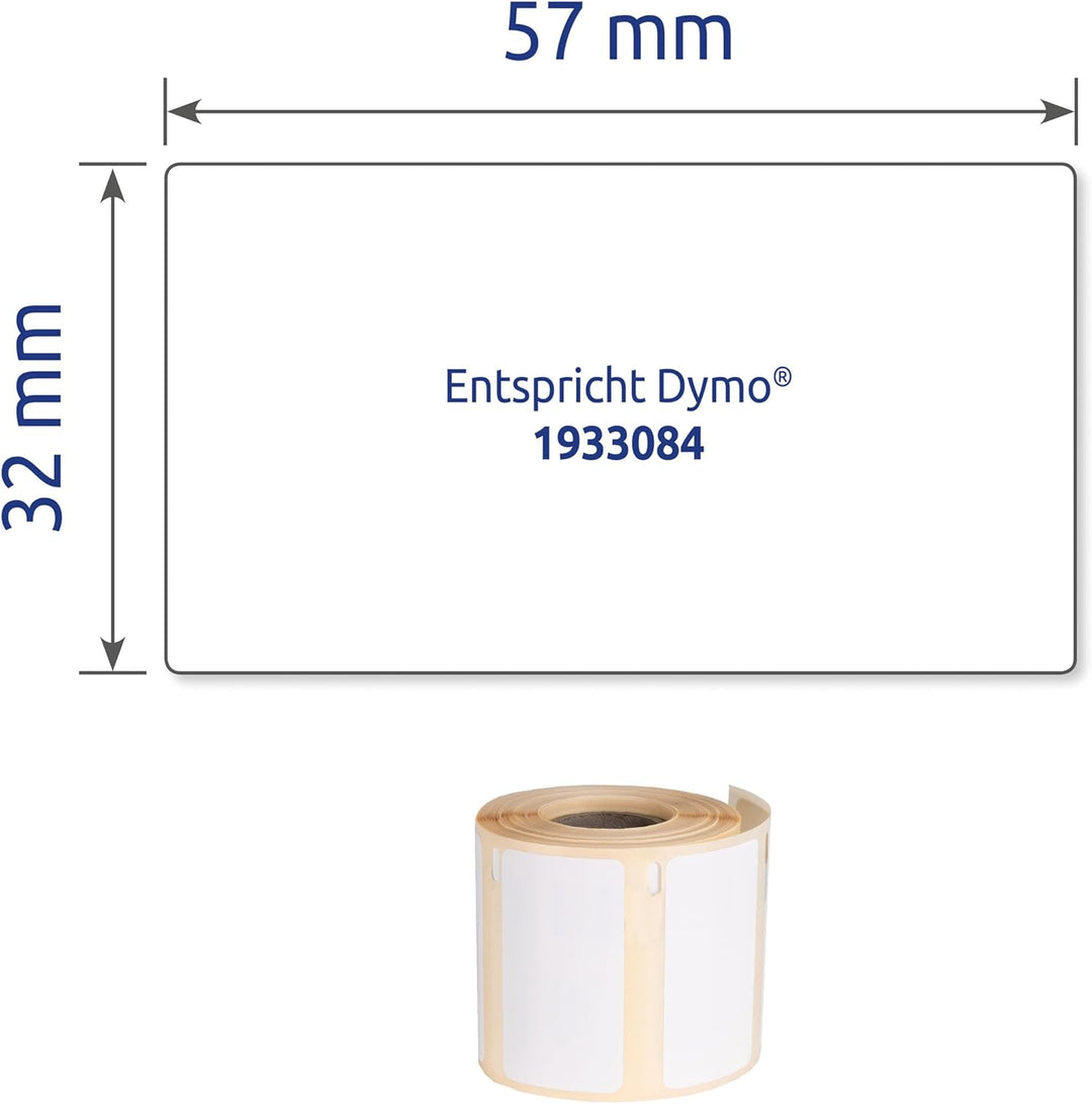 AVERY Zweckform A1933084 Dymo LabelWriter wetterfeste Etiketten kompatibel zu 1933084 (57x32mm, 1 Ro