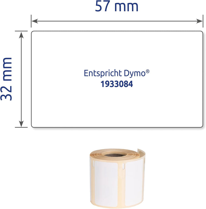 AVERY Zweckform A1933084 Dymo LabelWriter wetterfeste Etiketten kompatibel zu 1933084 (57x32mm, 1 Ro