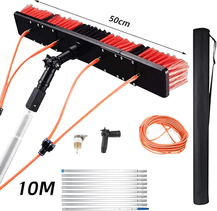 CEIEVER Fensterputzer mit Teleskopstiel, Teleskopstange Fensterreinigung Wasser 5m/8m/10m/10.5m Fens