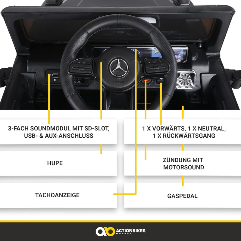 Actionbikes Motors Kinder Elektroauto Mercedes Benz Amg G63 W463 - Lizenziert - 2,4 Ghz Fernbedienun