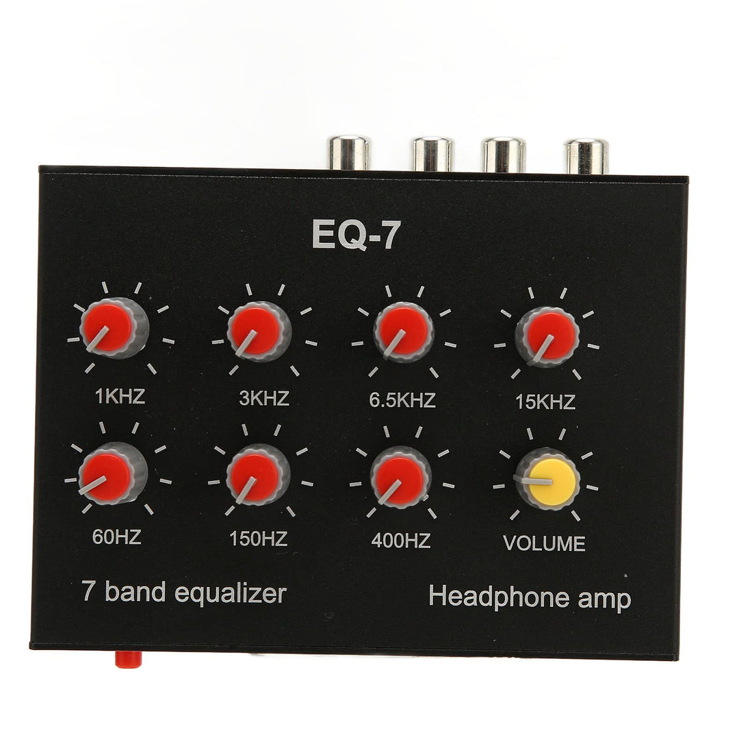 Cuifati 7-Band-Sound-Equalizer, Zweikanal-Digital-Equalizer mit Hoher Basseinstellung, Car-Audio-Gra