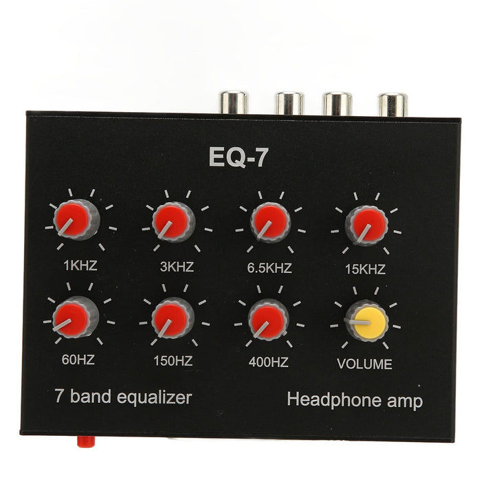 Cuifati 7-Band-Sound-Equalizer, Zweikanal-Digital-Equalizer mit Hoher Basseinstellung, Car-Audio-Gra