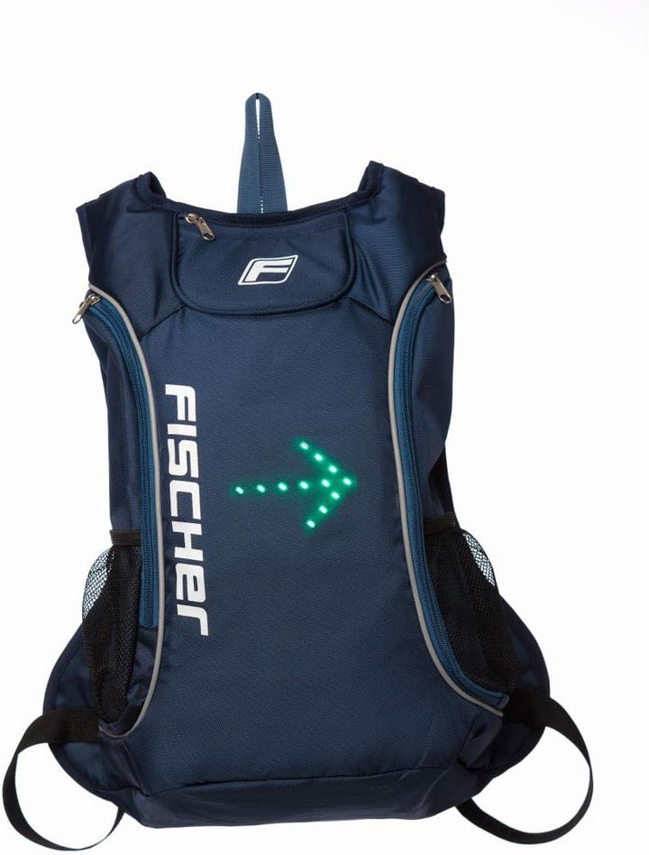 FISCHER Rucksack mit Blinkfunktion, für Fahrrad, E-Scooter, Roller & Freizeit, LED Blinker für mehr