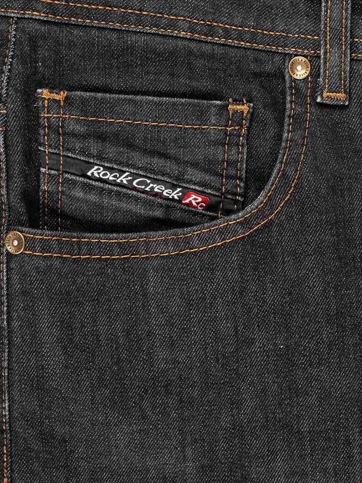 Rock Creek Herren Jeans Hose Denim Blau Straight-Cut Gerades Bein RC-2091 29W / 32L Dunkelblau - Rc-
