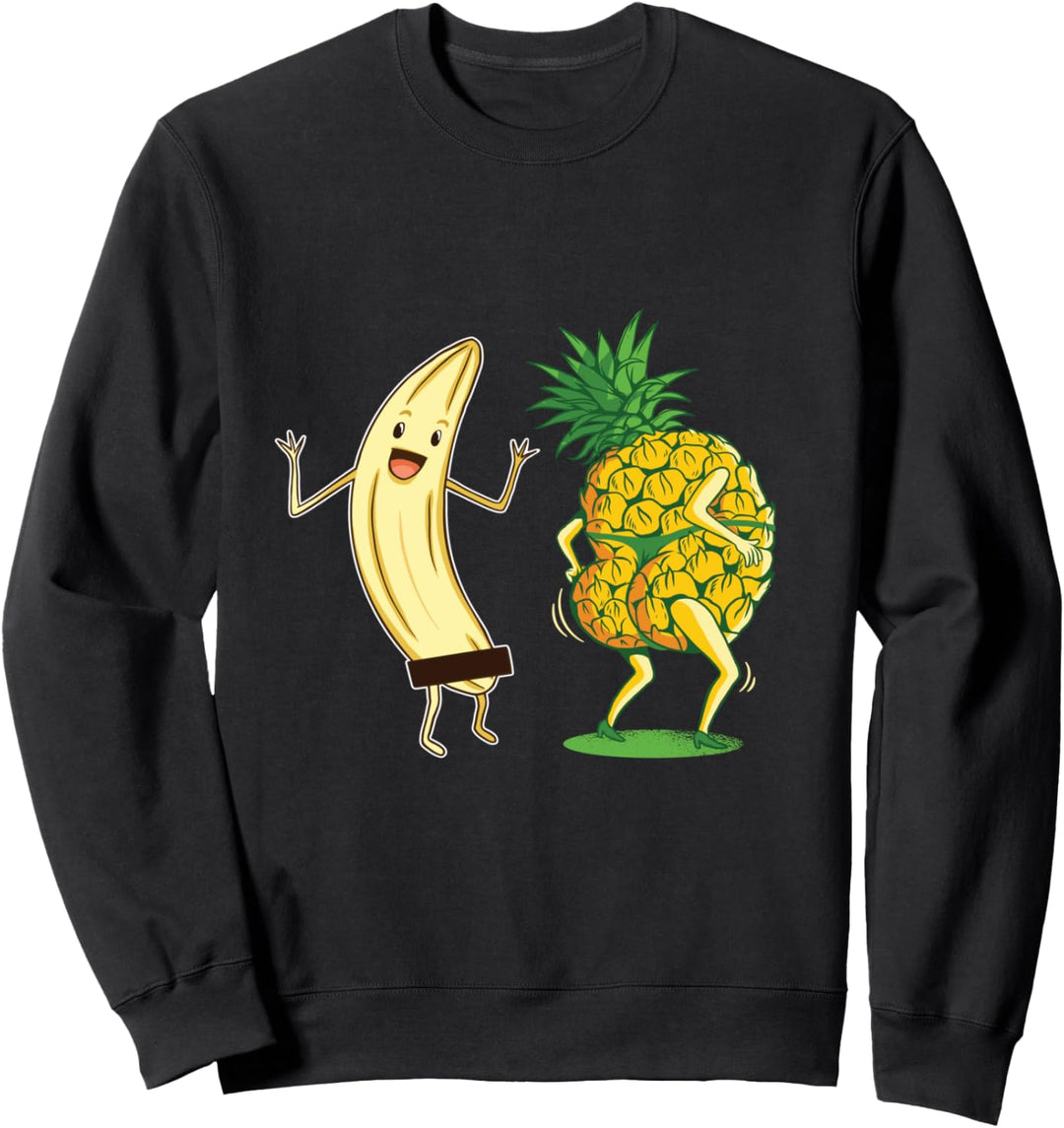 Ananas Stripper Zensierte Nackte Banane Striptease Früchte Sweatshirt