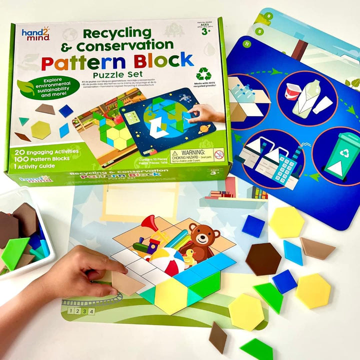 Learning Resources Formsteine-Legeset Recycling und Umweltschutz, Formenpuzzle, Tangram für Kinder i