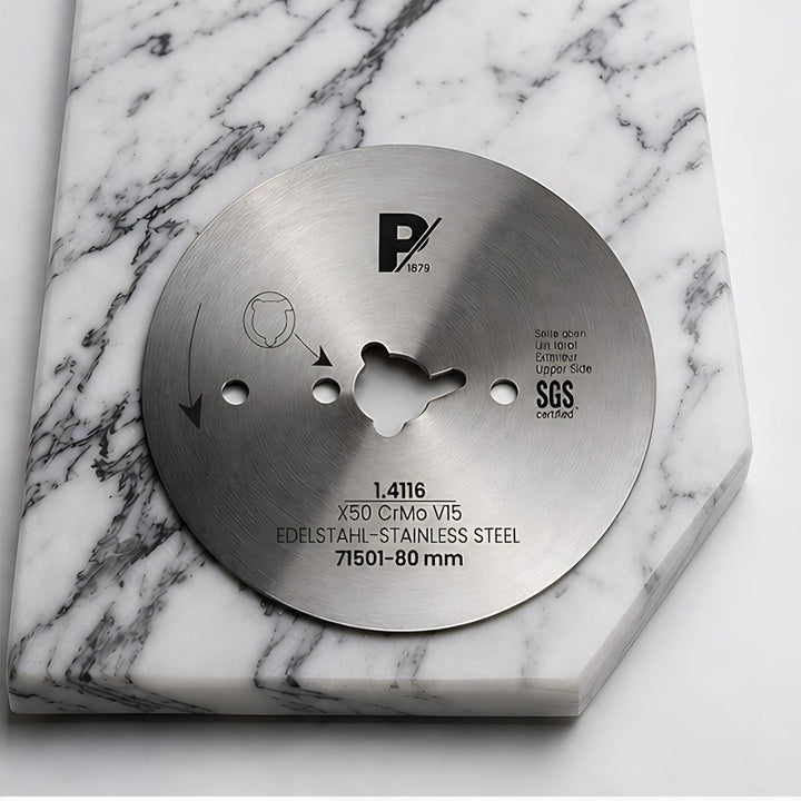 Pirge Kreismesser Universal 80 mm Glatt 5 TLG - Schärfstes Dönermesser aus Edelstahl in Premium Qual