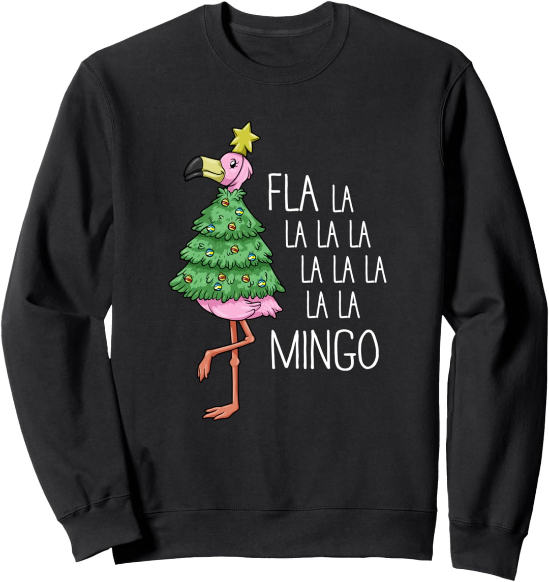 Fla lamingo Weihnachtsbaum Weihnachten lustiger Flamingo Sweatshirt
