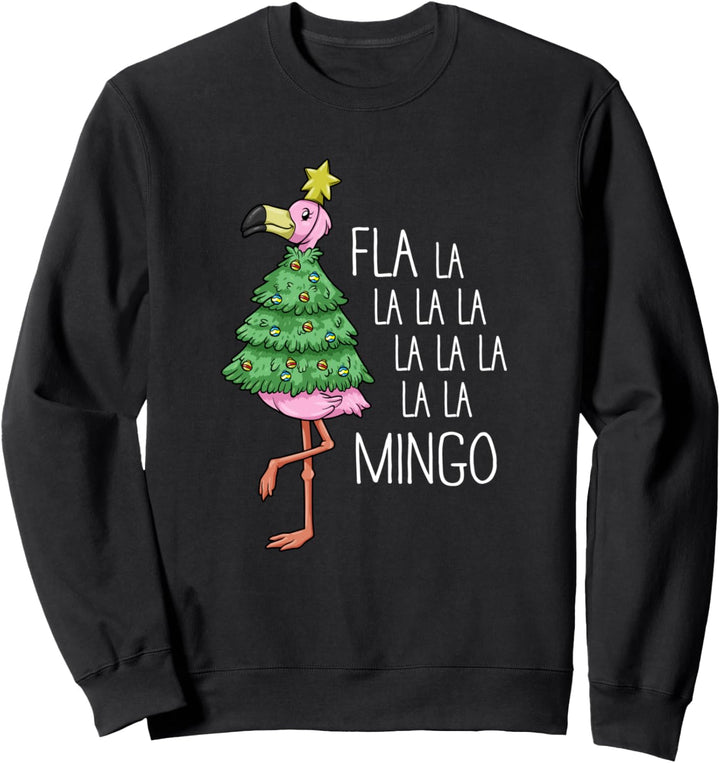 Fla lamingo Weihnachtsbaum Weihnachten lustiger Flamingo Sweatshirt