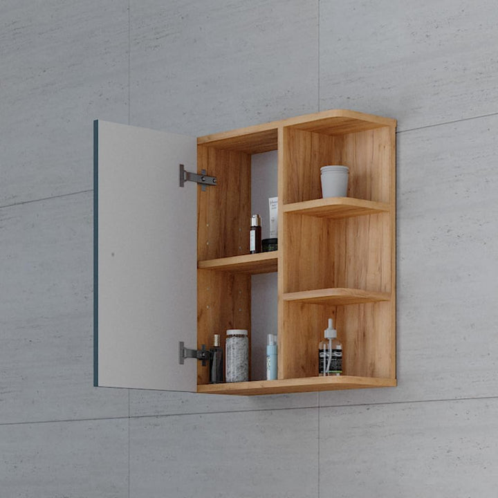 Vicco Badschrank Fynn, Grün/Goldkraft Eiche, 47.2 x 59.2 cm, Grün