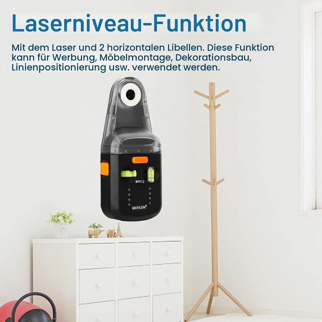 Elektrischer Bohrstaubsammler Laser Level 2 in 1 Funktionen Haushalt Wand Elektrosauger Vakuum Bohrs