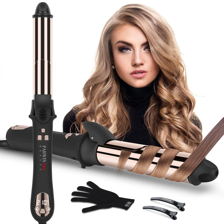 360° Rotierender Lockenstab Automatisch, PARWIN PRO BEAUTY Lockenstab Curling Iron 32mm, Nano-Titan-