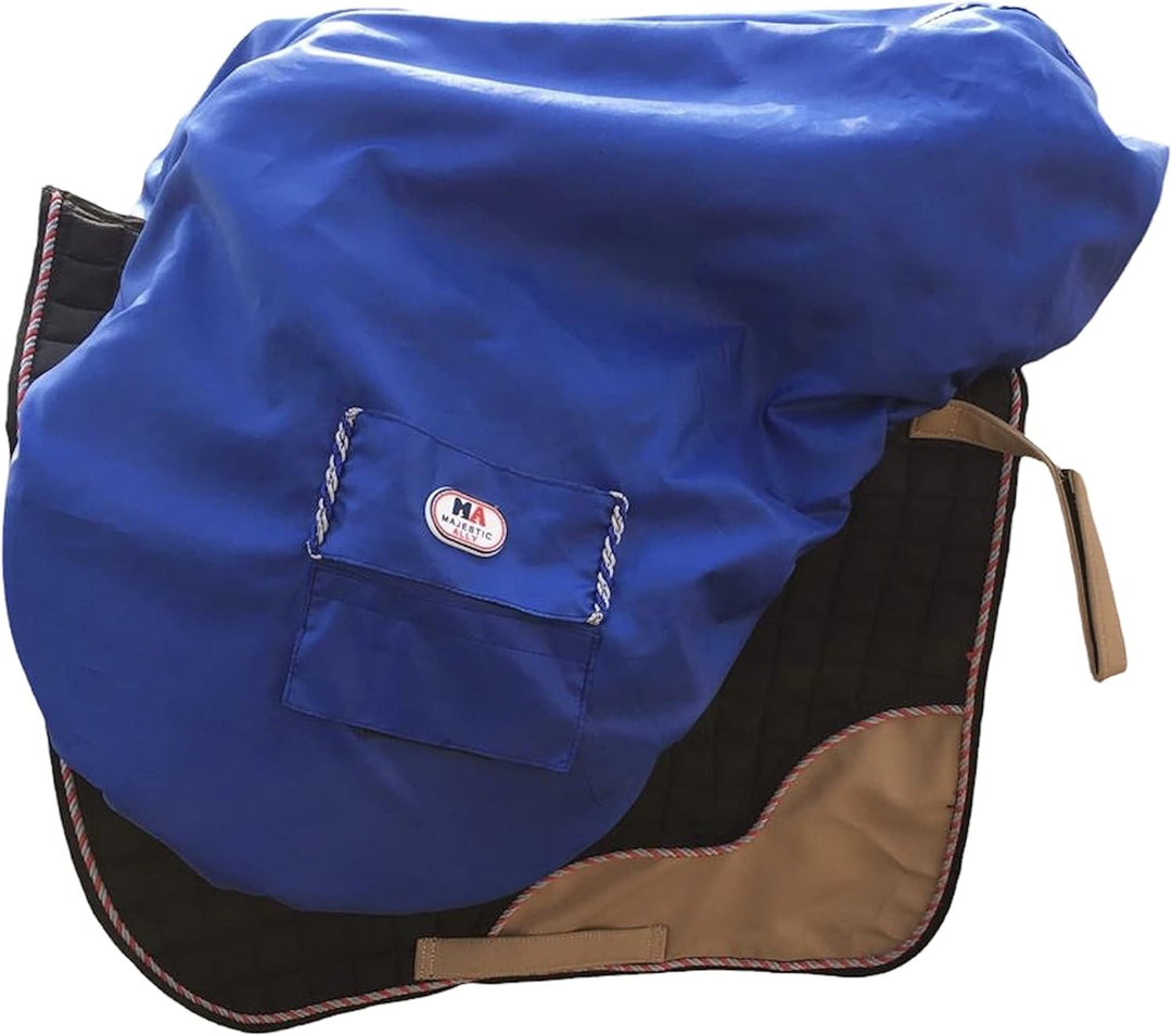 Majestic Ally Sattelbezug aus Nylon, wasserdicht, mit Fleece gefüttert, verschiedene Farben (Königsb