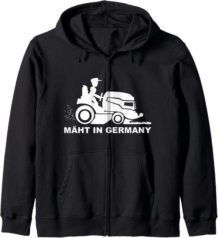 MÄHT IN GERMANY Rasenmäher Rasenmähen Gärtner Garten Rasen Kapuzenjacke