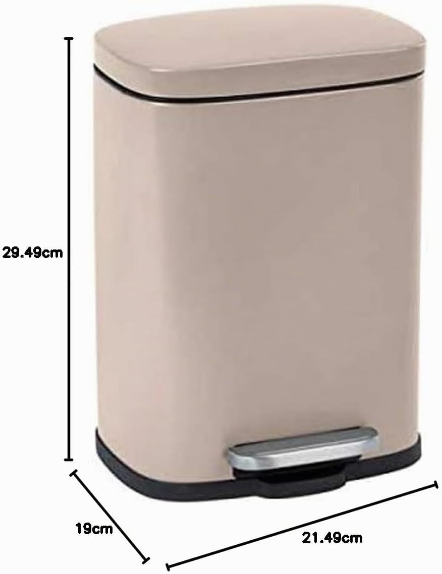WENKO Kosmetikeimer Leno Easy Close, 5 Liter, puristischer Treteimer mit Deckel und Absenkautomatik