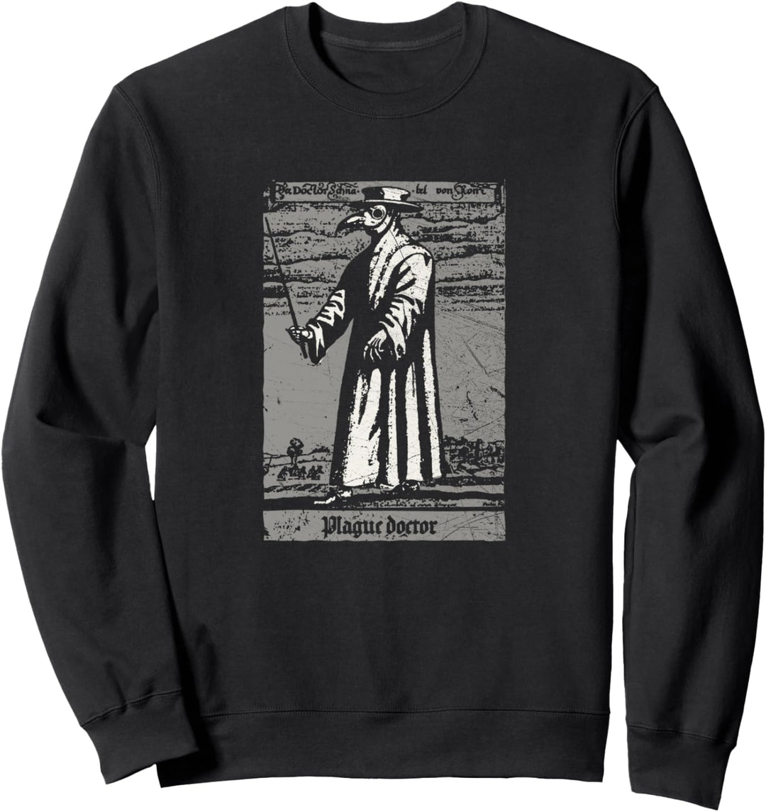Vintage Occult Plague Doctor Medieval Tarot Esoteric Death Sweatshirt
