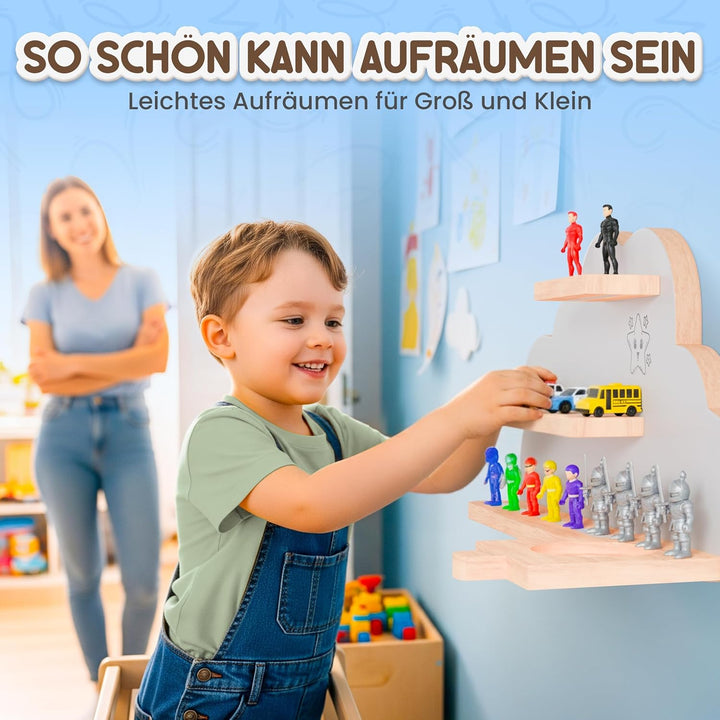 Twinklertoy’s Hörbox Wandregal aus Holz – mit magnetischer Halterung & zusätzlichen Sternen – für 30
