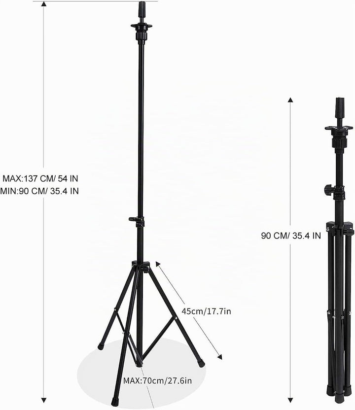 xnicx Perückenständer für Frisierköpfe,Beauty 90-137cm Perückenkopf Perückenständer übungskopf Frise