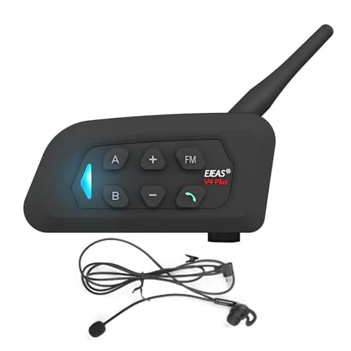 EJEAS V4C Bluetooth Interphone,Nur für Schiedsrichter，1500m Ultra Lange Gegensprechanlage, die für 4