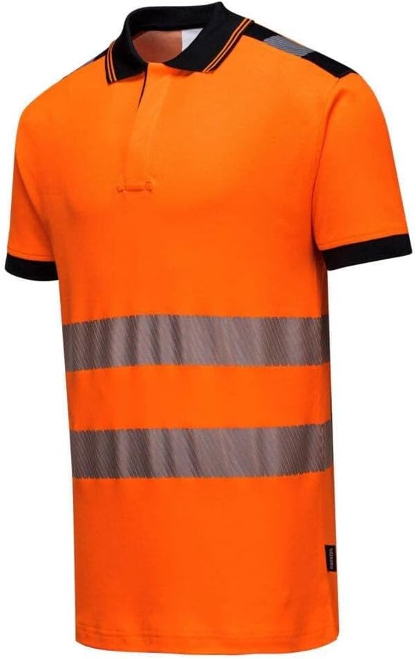 PW3 Polo Manica Corta Hi-Vis 3XL Orange, 3XL Orange