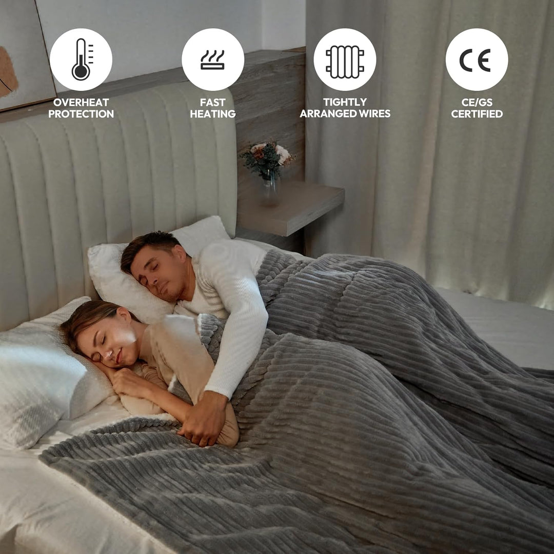 YDW Wärmedecke Heizdecke mit Abschaltautomatik - 200x180 cm Kuscheldecke Electric Blanket Wärme Behe