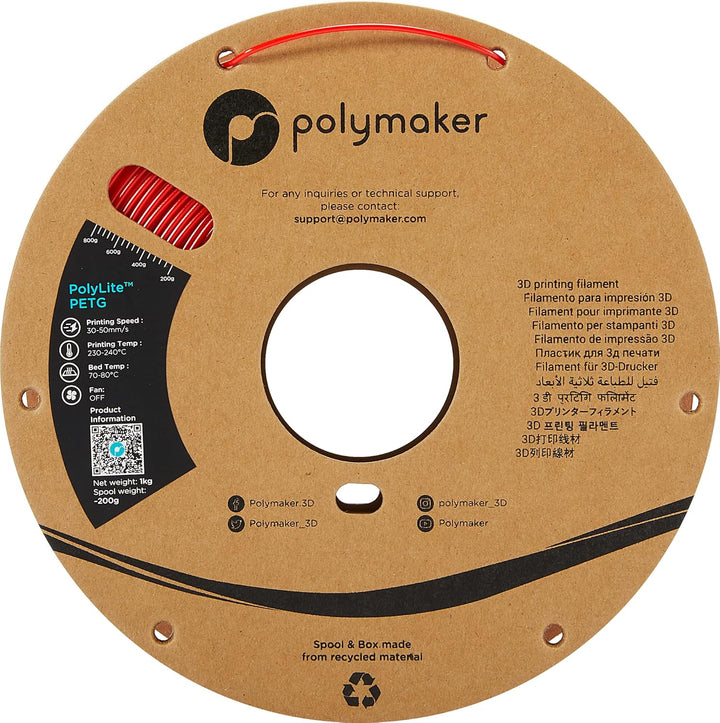Polymaker PolyLite PETG Rot - 1,75mm - 1kg