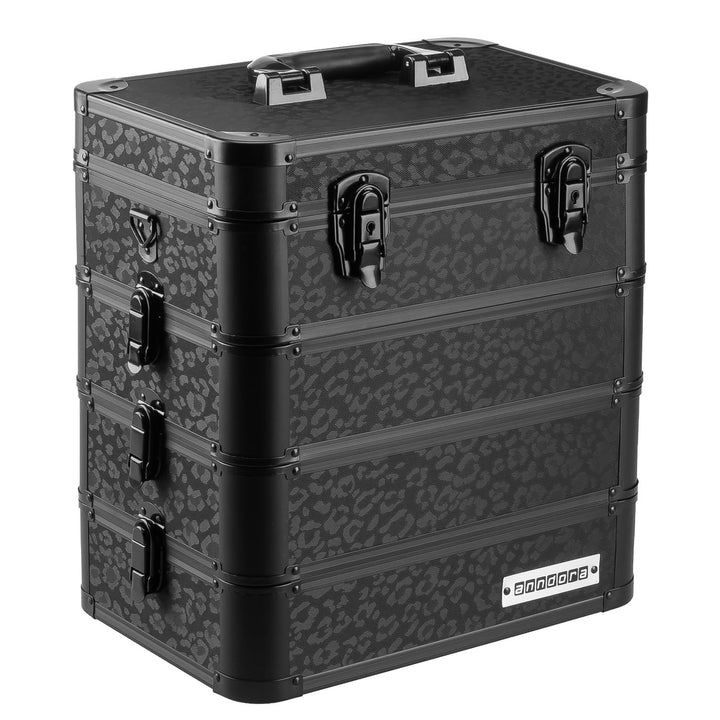 anndora Universalkoffer Etagenkoffer 23 Liter Werkzeugkiste 4 Ebenen – Leo Panther Design – komplett