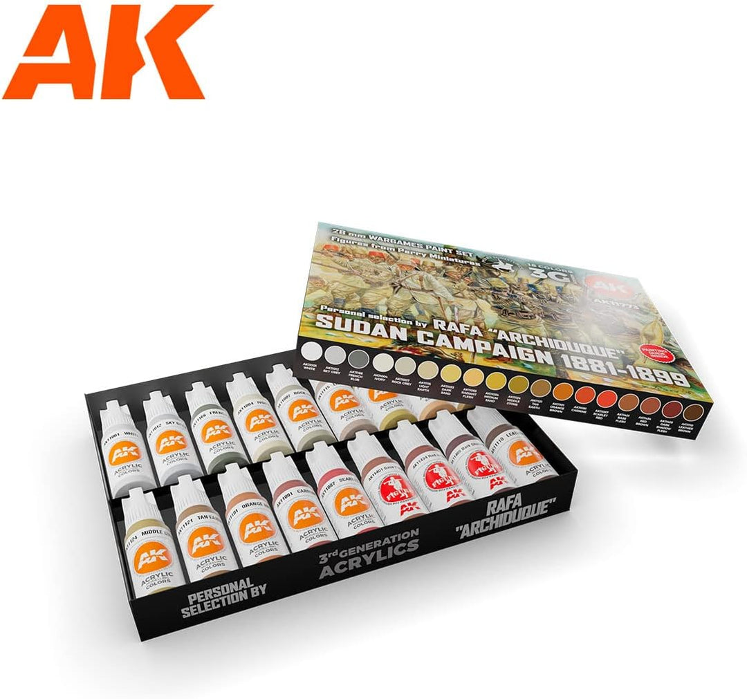AK Acrylics 3Gen AK11773 SUDAN CAMPAIGN 1881-1899 - SIGNATURE SET BY RAFA"ARCHIDUQUE" (18x17ml)