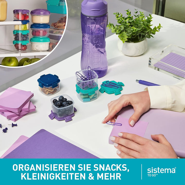 Sistema To Go Knick Knack Frischhaltedosen | 62 ml | stapelbare Snack-Boxen mit Deckel | Gemischte F
