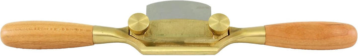 Schabhobel/Schweifhobel mit flacher Sohle, Bronze mit Kirschenholzgriffen, 50 mm Eisenbreite, 265 mm