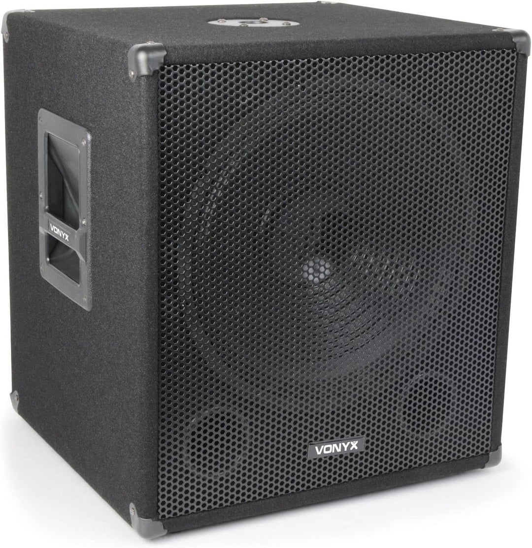 Vonyx PA Lautsprecher Set, Passive Musikboxen, DJ Equipment, 1700 Watt 2X Subwoofer, 2X Topteile, 2X