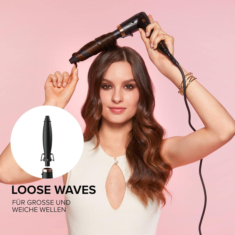 Bellissima Twist & Style, Lockenstab, Griff + 4 Zubehörteile für Locken und Wellen, automatische Tem