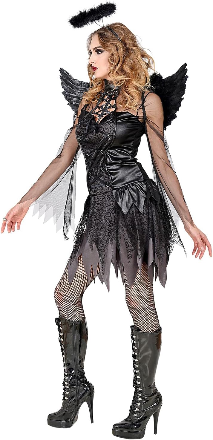 "DARK ANGEL" (dress, wings, halo) - (S), S