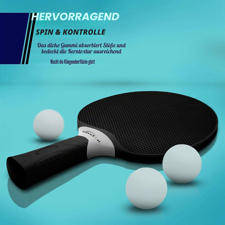 Senston Tischtennisschläger Set, Professionelles Tischtennis Set für 2-4 Spieler, Verbundgummi Tisch